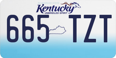 KY license plate 665TZT