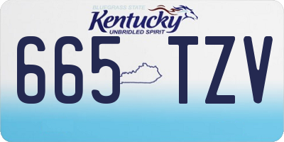KY license plate 665TZV