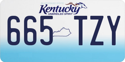 KY license plate 665TZY