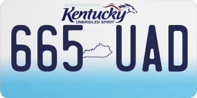 KY license plate 665UAD