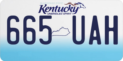 KY license plate 665UAH