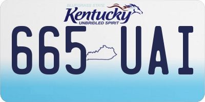 KY license plate 665UAI