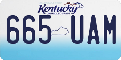 KY license plate 665UAM