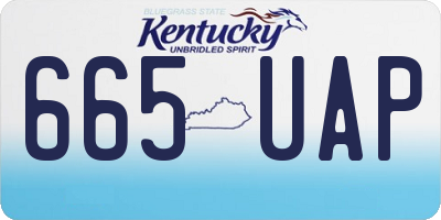 KY license plate 665UAP