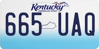 KY license plate 665UAQ
