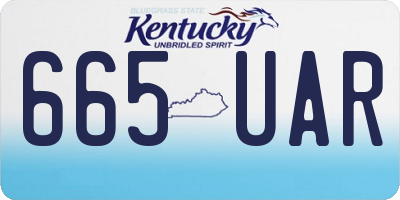 KY license plate 665UAR