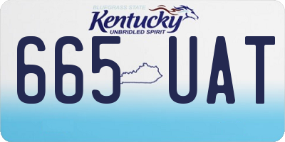 KY license plate 665UAT