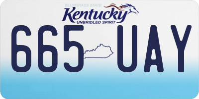KY license plate 665UAY
