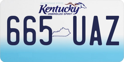 KY license plate 665UAZ