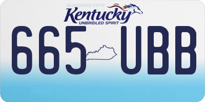 KY license plate 665UBB