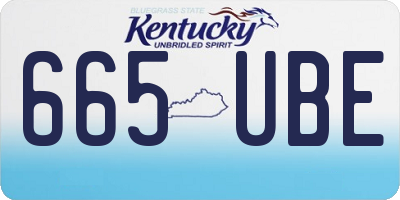 KY license plate 665UBE
