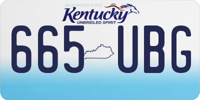 KY license plate 665UBG