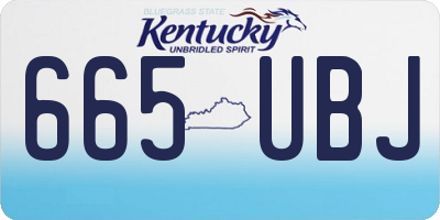 KY license plate 665UBJ