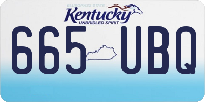 KY license plate 665UBQ