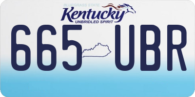 KY license plate 665UBR
