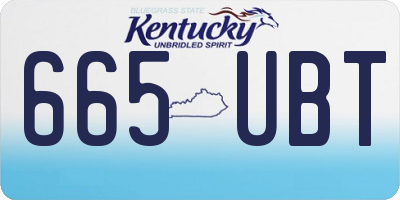 KY license plate 665UBT
