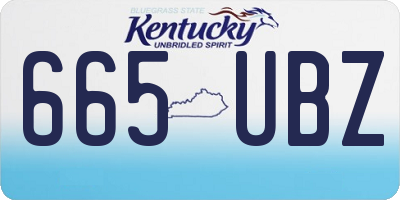 KY license plate 665UBZ