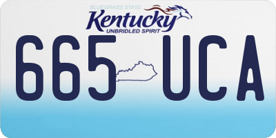 KY license plate 665UCA