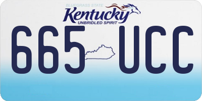 KY license plate 665UCC