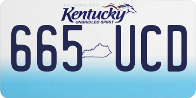 KY license plate 665UCD