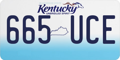KY license plate 665UCE