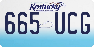 KY license plate 665UCG