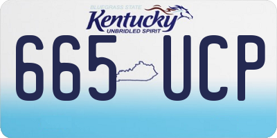 KY license plate 665UCP