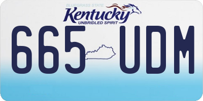 KY license plate 665UDM
