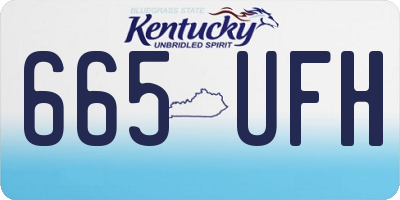 KY license plate 665UFH
