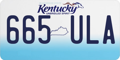 KY license plate 665ULA