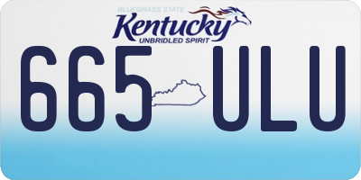 KY license plate 665ULU