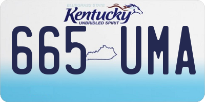 KY license plate 665UMA