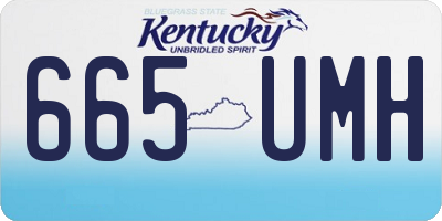 KY license plate 665UMH