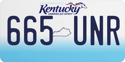 KY license plate 665UNR