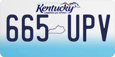 KY license plate 665UPV