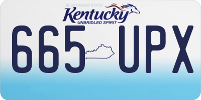 KY license plate 665UPX