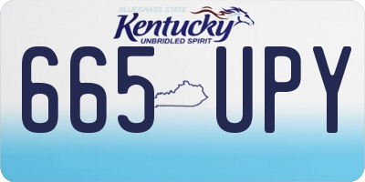 KY license plate 665UPY