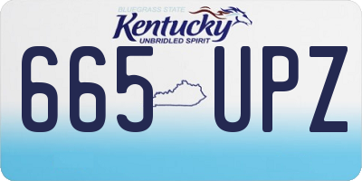 KY license plate 665UPZ