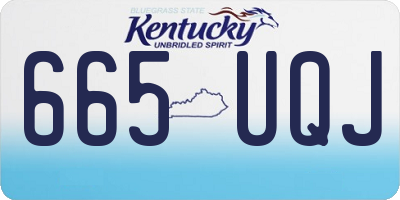 KY license plate 665UQJ