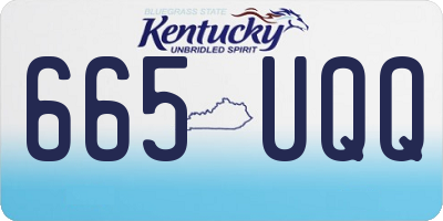KY license plate 665UQQ