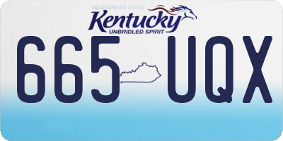 KY license plate 665UQX