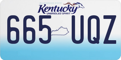 KY license plate 665UQZ