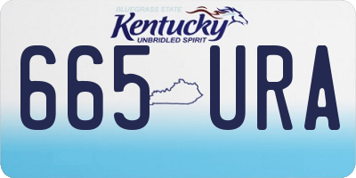 KY license plate 665URA