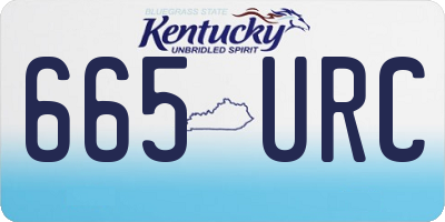 KY license plate 665URC