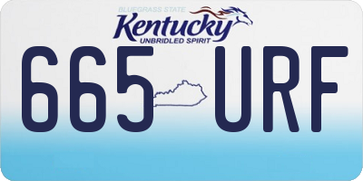 KY license plate 665URF