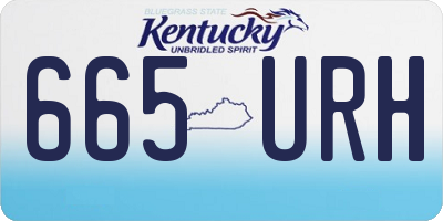 KY license plate 665URH