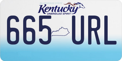 KY license plate 665URL