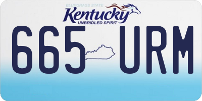 KY license plate 665URM