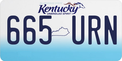 KY license plate 665URN