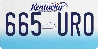 KY license plate 665URO